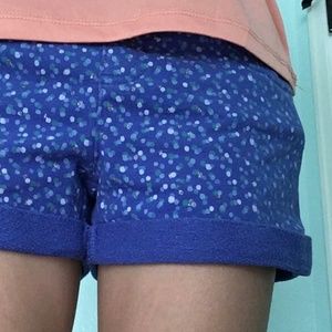 Blue polkadot shorts